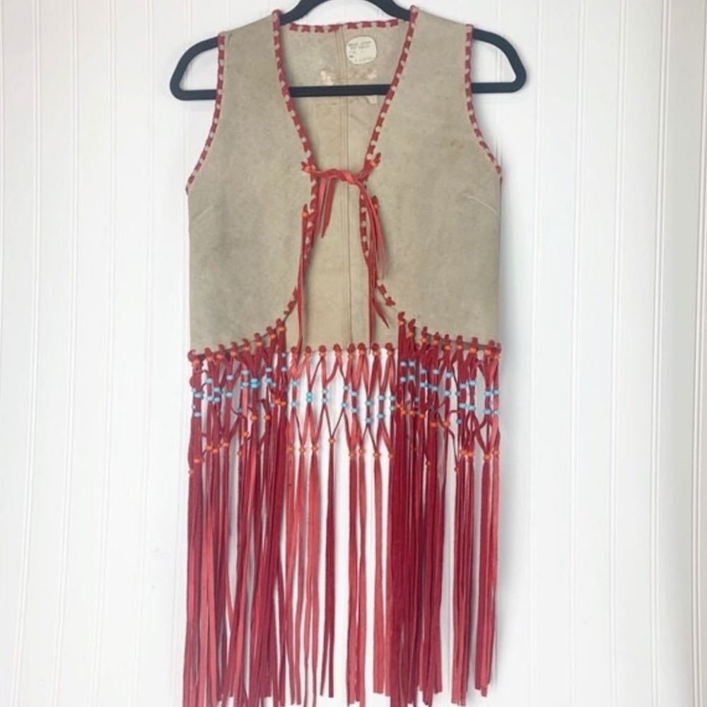 Vintage 1970’s suede fringe vest size small